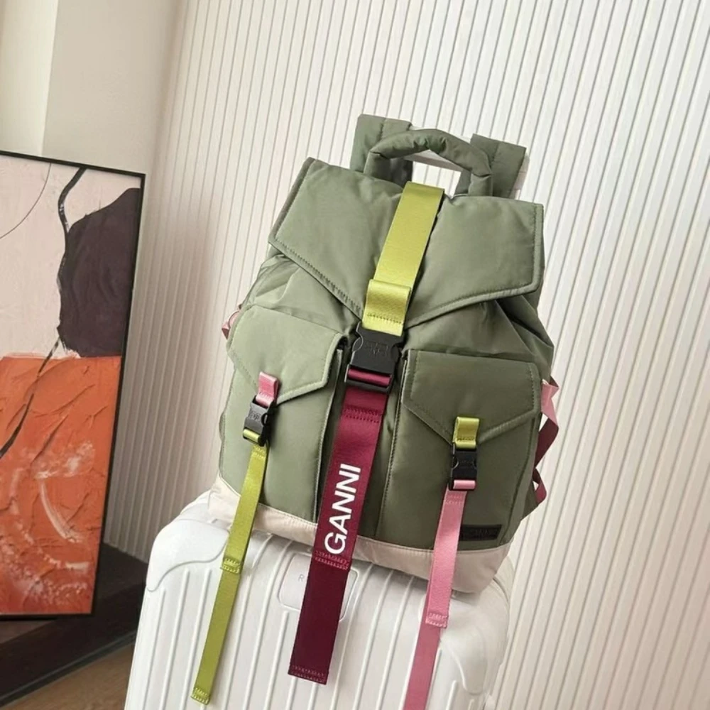 Canvas Backpack Casual - Lüks Re-Tech Sırt Çantası, Kadınlar İçin,
