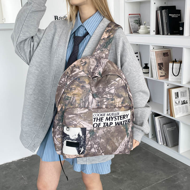 Unisex Retro Kamuflaj Desen Ka - Canvas Backpack Casual incelemesi ve fiyatı