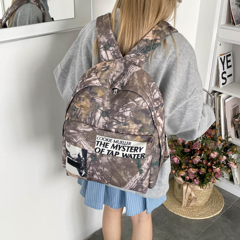 Unisex Retro Kamuflaj Desen Ka - Canvas Backpack Casual incelemesi ve fiyatı